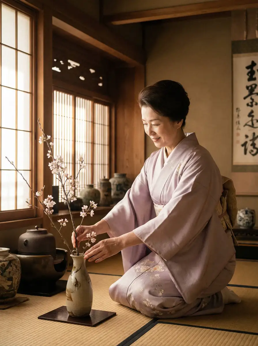 一位优雅的 成人动漫_在线观看_高清视频_成人动漫官网入口 在和室中插花
